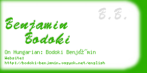 benjamin bodoki business card